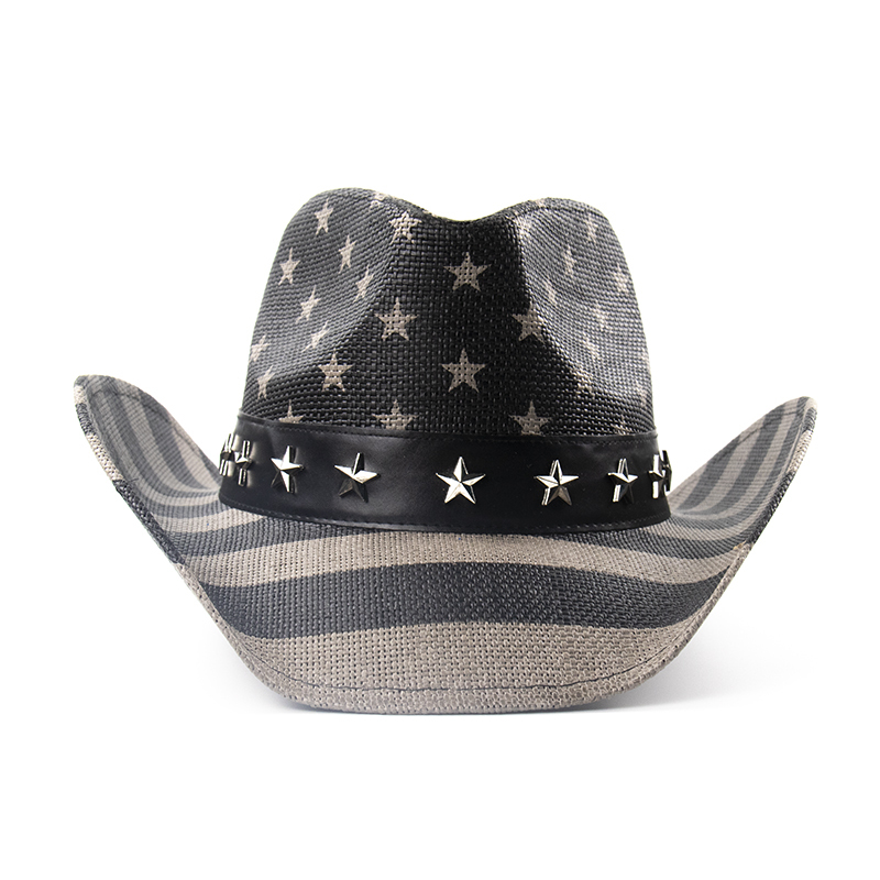 Paper Straw Cowboy Hat USA American