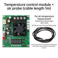 DC12-50V 30A PWM Régulateur de vitesse de contrôle de température Module de Thermostat de ventilateur universel 2/3/4 fils avec relais de sécurité d'affichage RPM