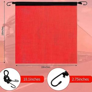 ธงตาข่ายนิรภัยขนาด 18x18 นิ้ว พร้อมเชือกบันจี้จัมสำหรับรถบรรทุก - Product Image 2