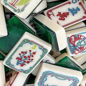 Premium Winslow 1920 Green American Mahjong Set 160 Tiles Luxury Family <b>Entertainment</b> Game Gift American Mah Jongg Tiles - Product Image 2