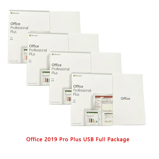 Wholesale office 2019 professional plus usb retail box office 2019 pro plus 6 months warranty (1 set= 10 pcs)