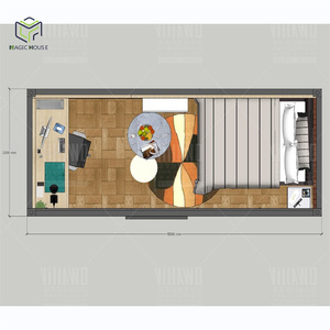 Magic House 20ft 40ft <span class=keywords><strong>casa</strong></span> portátil patio trasero jardín edificios contenedor estudio para oficina usando - Product Image 6
