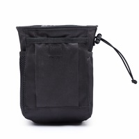 Pochette tactique Molle en stock, sac de décharge pour chargeur avec cordon de serrage, sac utilitaire pliable, pochette à munitions pour ceinture