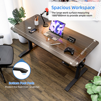 Support de table électrique réglable en hauteur pour bureau assis-debout, en métal motorisé, avec double moteur