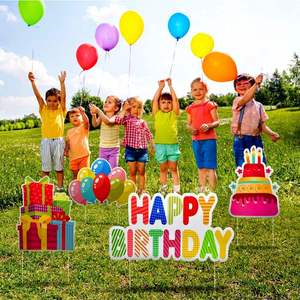 Cute Cartoon <b>Custom</b> Waterproof UV Resistant Yard Sign Vibrant Color for Kids Toddler Birthday Party Lawn Yard Decor - Product Image 2