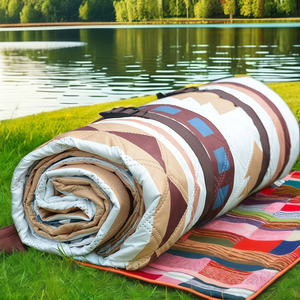 Tapis de pique-nique et de camping extérieur imperméable, pliable, anti-humidité, avec <span class=keywords><strong>film</strong></span> d'aluminium épaissi et ultrasonique - Product Image 1