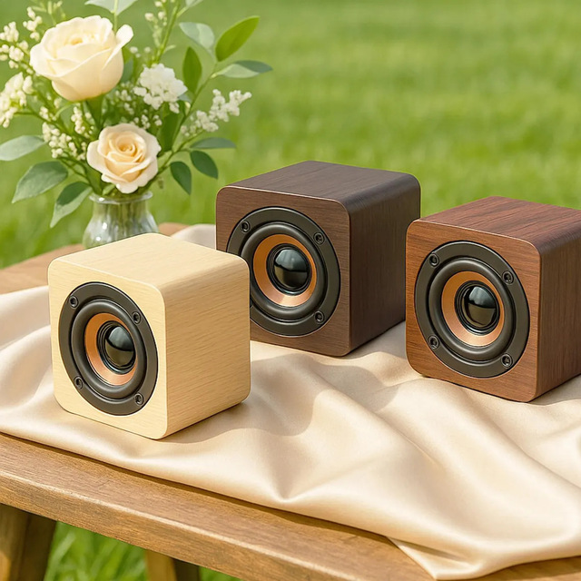 High Quality Wooden Mini Wireless for 5.0 Speaker 3W Output Mobile Phone Gift Creative Small Speaker Manufacturer Wholesale