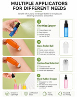Flacon de parfum en verre dépoli coloré de 5 ml et 10 ml avec bille roll-on, vaporisateur et compte-gouttes, logo personnalisé, vente en gros
