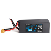 Kapasitas Tinggi 12000mAh 7S 25.9V 12.5C Baterai Drone Lithium Polymer Ternary CE RoHS XT90 dengan Kabel Penyeimbang JST-XH