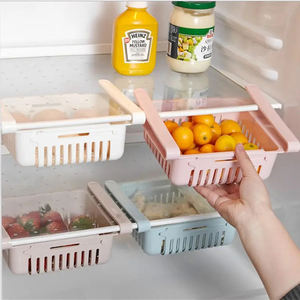 Organizador de cajón retráctil creativo, soporte ajustable para cocina, estante de nevera, caja de almacenamiento colgante - Product Image 1