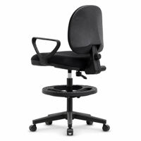 Chaise de bar/tabouret ergonomique moderne pour bureau, base en nylon, confort amélioré pour le personnel, mobilier essentiel pour les réunions