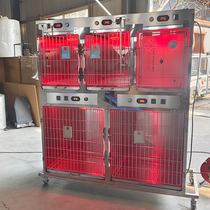 Professioneller Edelstahl-Hundekäfig für Tierkliniken Modernes Quadratisches Wasserfestes Langlebiges Solides Design Sicherer Veterinärkäfig 100kg - Product Image 4