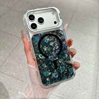 Nouvel Arrivage Coque de Téléphone avec Support Magnétique pour Appareil Photo à Gradation d'Amour pour iPhone 18 17 16 15 Pro Max, Support Robuste et Dos Scintillant