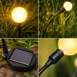 مصباح شارع LED يعمل بالطاقة الشمسية مقاوم للماء IP65 على شكل يراعة لتزيين ممرات الحدائق مع إضاءة متمايلة على مستوى الأرض تعمل بالبطارية - Product Image 4