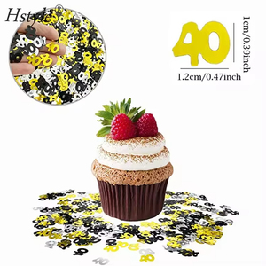 Hstyle 40e <span class=keywords><strong>anniversaire</strong></span> décorations Kit pour hommes femmes <span class=keywords><strong>40</strong></span> <span class=keywords><strong>ans</strong></span> fête noir or joyeux <span class=keywords><strong>anniversaire</strong></span> bannière suspendus tourbillons ballons - Product Image 5