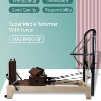Reformer Pilates en érable canadien de qualité supérieure avec tour – Reformer de qualité professionnelle pour l'entraînement du tronc en studio
