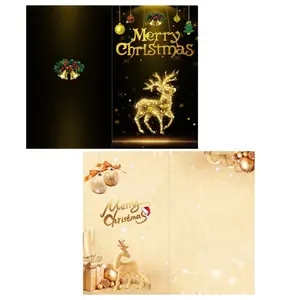 Personalized Christmas greeting card color printing holiday decoration thank you gift card greeting invitation card
