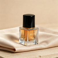Vente en gros de flacons de parfum carrés à col serti de 15 ml, flacon pulvérisateur haute pression, estampage à chaud, boîte cadeau personnalisée, OEM