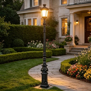 Lampes LED d'extérieur personnalisées, électriques, AC, IP65, 30W, avec capteur de lumière, pour hôtels, parcs, jardins, en aluminium moulé sous pression - Product Image 4