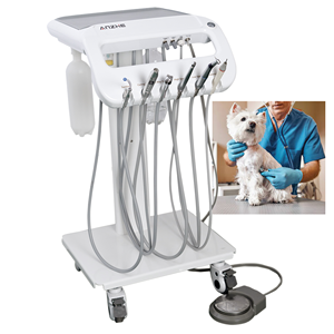 Unité mobile de traitement dentaire vétérinaire directe usine avec détartreur intégré et lampe de photopolymérisation |   Équipement de clinique vétérinaire tout-en-un - Product Image 1