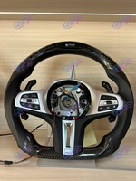 Volant sport en carbone à fond plat personnalisé avec LED pour F01 F10 F15 F20 F22 F30 F31 F32 F33 F34 F35 F36 F80 F90