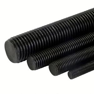 Tige filetée complète 1 2 2 1 2 en acier à faible teneur en carbone, boulon à double tête, finition zinguée, usage intensif M8 M10 M12 - Product Image 1