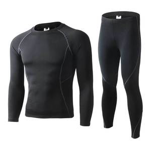 Ensemble de sous-vêtements thermiques de sport pour hommes, respirant, réversible, coupe-vent, en polaire, pour l'automne et l'<span class=keywords><strong>hiver</strong></span>, haut et pantalon de cyclisme, vêtements de sport - Product Image 5