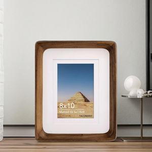 Marco de fotos de madera maciza duradero de alta calidad para decoración del hogar y exhibición de escritorio de oficina con vidrio protector para uso duradero - Product Image 2