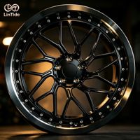 Jantes forgées sur mesure multi-rayons à déport profond, finition noir brillant avec liseré usiné, 20x10J 5x115 ET20 CB71.5 pour Dodge Challenger