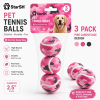 Balles de tennis camouflage pour chiens, rebondissantes, durables, jouet interactif pour chien, logo personnalisé, OEM, vente en gros
