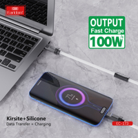 Câble USB C en silicone Earldom, chargeur original PD, câble de données USB type C vers type C, cordon de charge rapide pour Samsung Galaxy S21