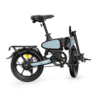Vélo électrique pliable C2 Fat Tire 16x2.5" 48V 250W avec batterie au lithium sans balais, cadre en magnésium Reliago, moteur moyeu arrière pour adulte