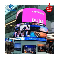 Pantalla LED Curva para Exteriores de 960mmx960mm, Ultraligera, Flexible, de 7680Hz, Disponible en Stock del Fabricante Toosen