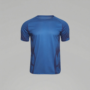 Blue Blank Sporty <b>Men</b> <b>Long</b> <b>T</b>-<b>Shirt</b> Short Sleeve O-Neck Digital Printing Jersey Loose Fit Cotton Bamboo Fiber Eco-Friendly Tee - Product Image 2