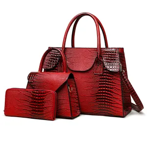 Nuovo arrivo design borse da donna di alta qualità 3 pezzi come set set di borse da donna di grande capacità