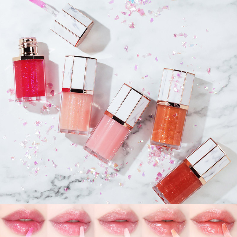 Оптовая продажа, индивидуальные высококачественные милые золотые веганские прозрачные блестящие мини глянцевые блески для губ, глянцевый блеск, частный поставщик