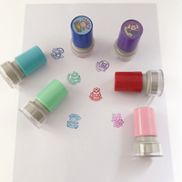 Jouet éducatif pour enfants, artisanat, scrapbooking, planificateur, décoratif, sourire, animal, dessin animé mignon, ensemble de tampons pré-encrés