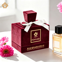 Boîte cadeau en velours pliable, boîte à bijoux en velours, logo personnalisé en estampage à chaud, étiquette métallique, emballage cadeau luxueux et élégant pour les cadeaux de mariage