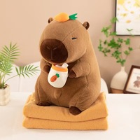 Vente en gros Nouveau produit Capybara Cartoon Plush Toy Climatiseur Quilt Doll Summer Sleeping Blanket Bear Type