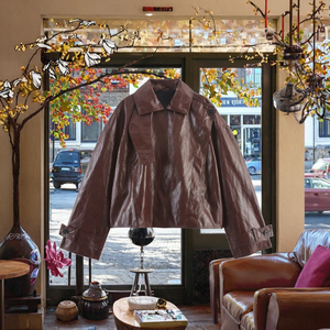 เสื้อคลุมโอเวอร์เชิ้ตแฟชั่นใหม่ปี 2025 สไตล์วินเทจ แขนยาว ทรงครอป ระบายอากาศได้ดี มีกระเป๋า เหมาะสำหรับผู้หญิง ให้ลุคชิคๆ สบายๆ - Product Image 3