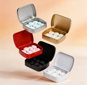 Caja Metálica Plateada Portátil para Monedas, Mini Estuche Rectangular con Bisagras para Guardar Dulces y Pequeños Objetos - Product Image 2