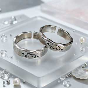 Anillo de Boda Sencillo de Talla Ajustable, Anillo de Pareja Moderno de Aleación para Mujer y Hombre, Regalo de San Valentín para Parejas, Joyería - Product Image 5