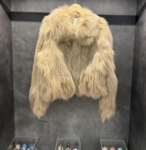 <span class=keywords><strong>Abrigo</strong></span> de Piel Sintética Grueso y Cálido de Moda para Mujer, Venta al por Mayor del Fabricante, Camisa a Medida de Piel de Zorro Auténtica, Superventas - Product Image 4