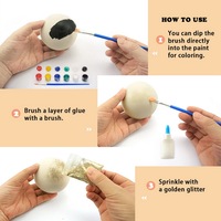 Peinture en céramique à suspendre pour enfants, Kit d'ornement de boule de noël, ensemble artisanal, jouets pour bricolage