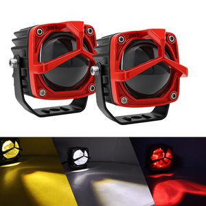 Focos LED Cuadrados Qideguan para Motocicleta, Modelo Red Owl, 12V, IP67, para Iluminación de Vehículos Eléctricos - Product Image 3