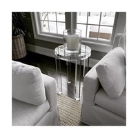Dernier design pour table basse en acrylique transparente en gros