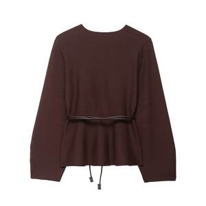 Nuova <span class=keywords><strong>cintura</strong></span> da <span class=keywords><strong>donna</strong></span> autunno 2025 alla moda <span class=keywords><strong>con</strong></span> scollo a V cappotto <span class=keywords><strong>cardigan</strong></span> in maglia retrò <span class=keywords><strong>cardigan</strong></span> chic a maniche lunghe da <span class=keywords><strong>donna</strong></span> - Product Image 2