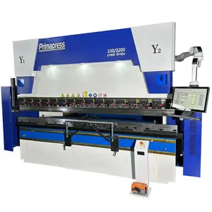 Prima hydraulic press brake WC67K-100/3200 metal sheet steel bending machine with hydraulic compensation mechanism