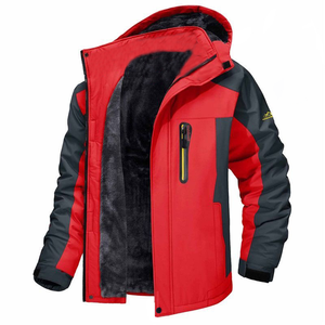 Veste de ski d'hiver imperméable personnalisée et écologique pour homme, idéale pour la randonnée en extérieur, l'alpinisme et le camping, avec doublure polaire chaude et col montant. - Product Image 2