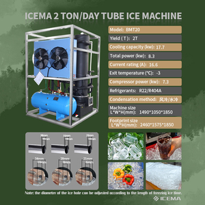 1ton 2ton 3ton 5ton 10ton Máquina de planta de hielo de tubo para beber Venta caliente para hotel - Product Image 4